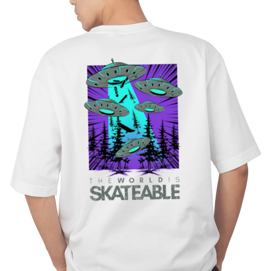 Deck Abduction Purple Tee White