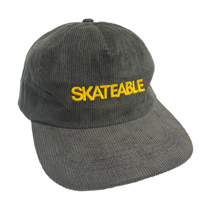 Cord Cap Dark Grey Yellow