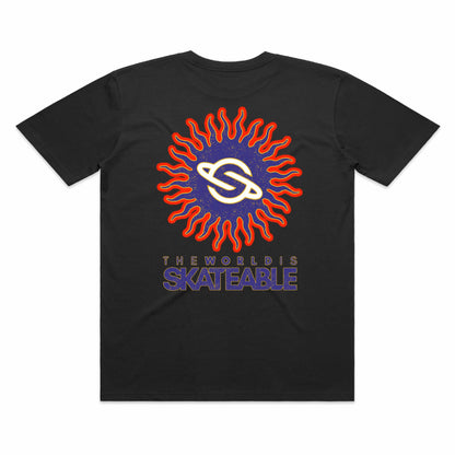 Sun Tee Purple on Dark Grey