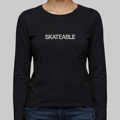 Women's Long Sleeve Stretch Logo Tee