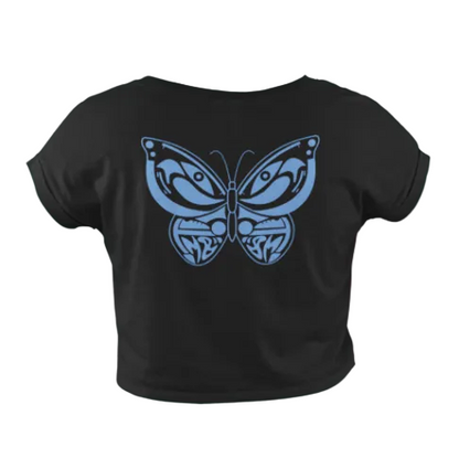 Madame SK8 Azure Butterfly Crop