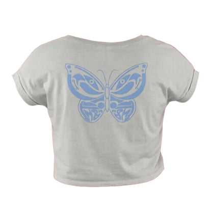 Madame SK8 Azure Butterfly Crop