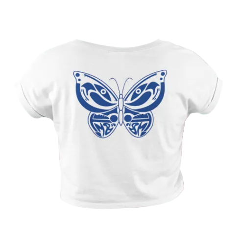 Madame SK8 Navy Butterfly Crop